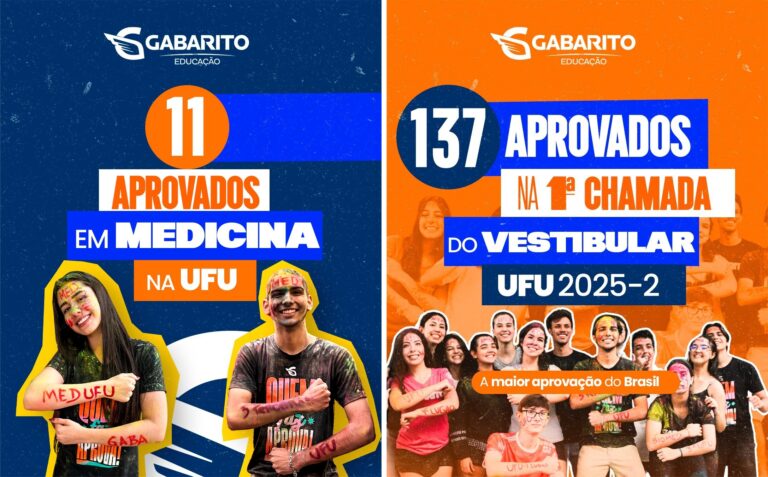 Gabarito Educação celebra desempenho no vestibular da UFU: 11 aprovações em Medicina