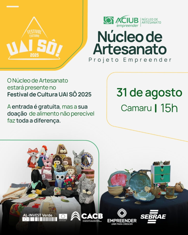 Núcleo de Artesanato da Aciub participa do ‘Festival Cultural Uai Sô’, no Camaru 2025