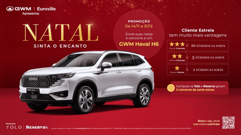 Clientes do Center Shopping Uberlândia podem ganhar carro elétrico 0 km no Natal 2025