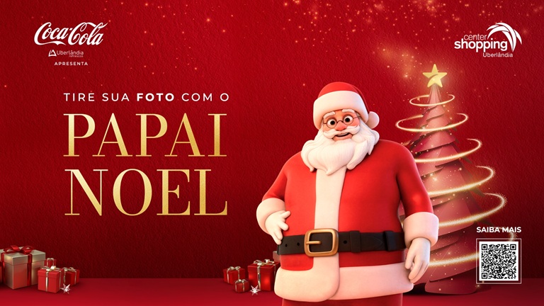 Confira os horários do Papai Noel no Center Shopping Uberlândia e detalhes da decoração de Natal