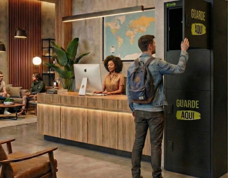 Lockers inteligentes transformam a experiência em hostels com mais segurança e autonomia para viajantes