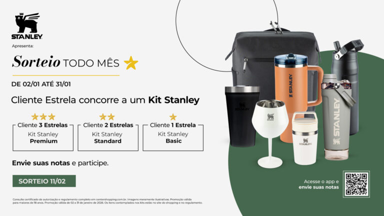 Center Shopping Uberlândia sorteia Kits Stanley para clientes do Programa de Benefícios