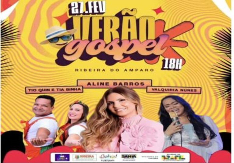 Ribeira do Amparo recebe o Verão Gospel com grandes atrações da música cristã