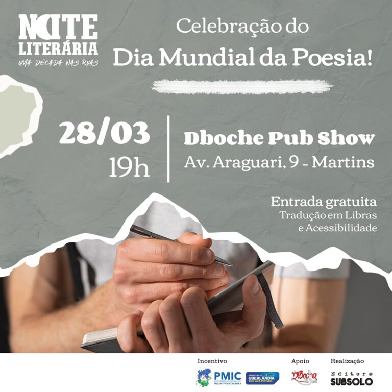 Noite Literária abre o microfone em busca de novos poetas no Dia Mundial da Poesia