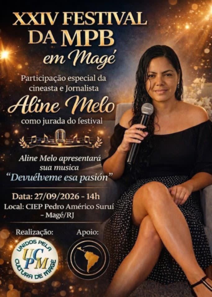 Aline Melo será jurada do XXIV Festival da MPB em Magé 2026 Aline Melo será jurada do XXIV Festival da MPB em Magé 2026