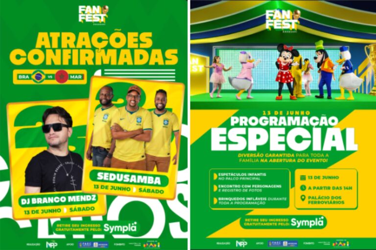 FanFest inédita em Araguari une paixão pelo futebol e solidariedade no Palácio dos Ferroviários